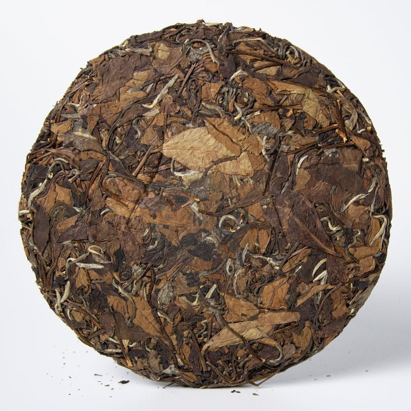     Premium Lao Shou Mei white tea 2017 compressed tea cake by Ding Yun Hao Tea Factory